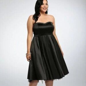Torrid Studded Strapless Gown